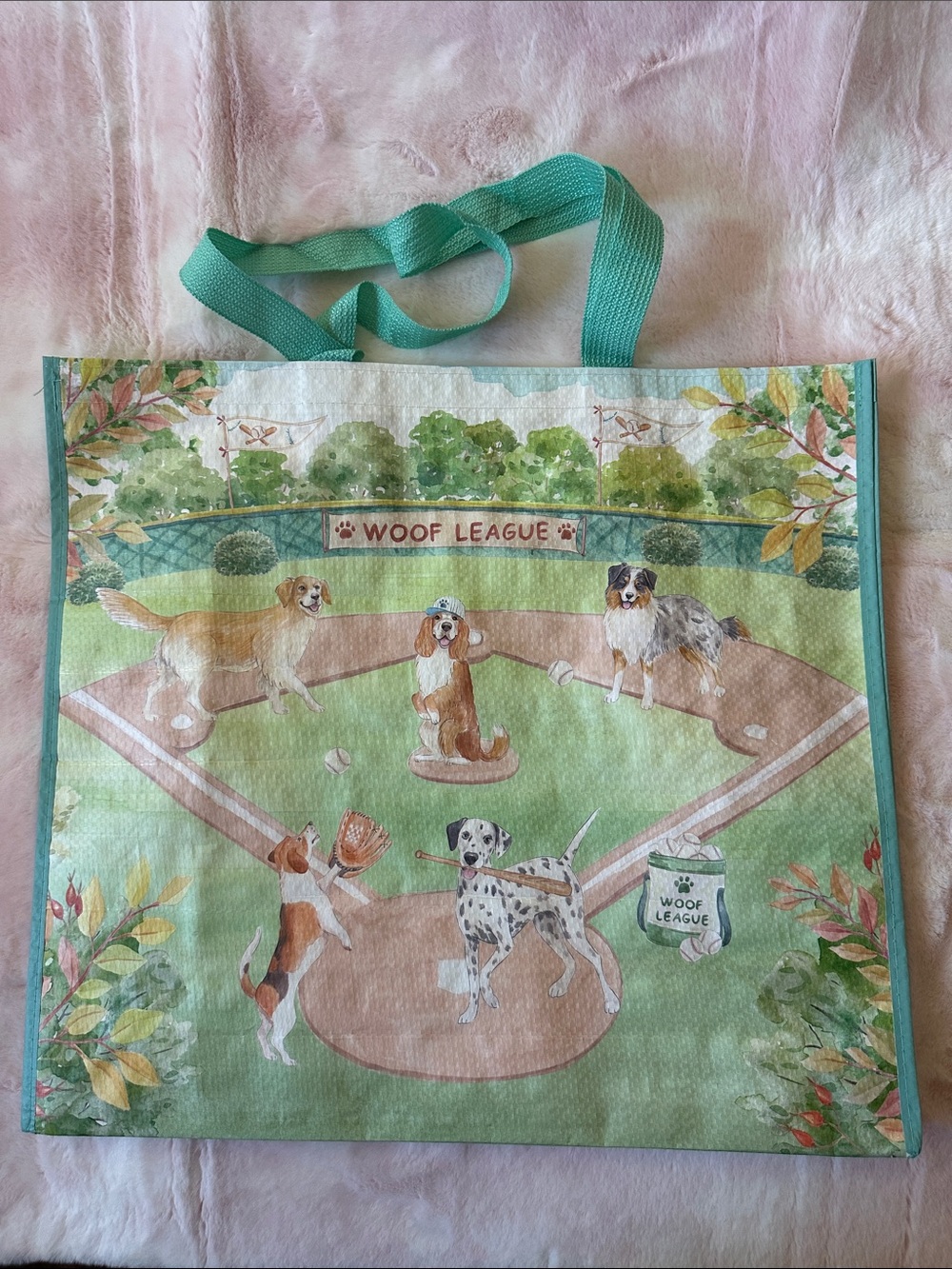 Woof League Dog Baseball Reusable Tote Bag - Marshalls, TJ Maxx, Homegoods NWT